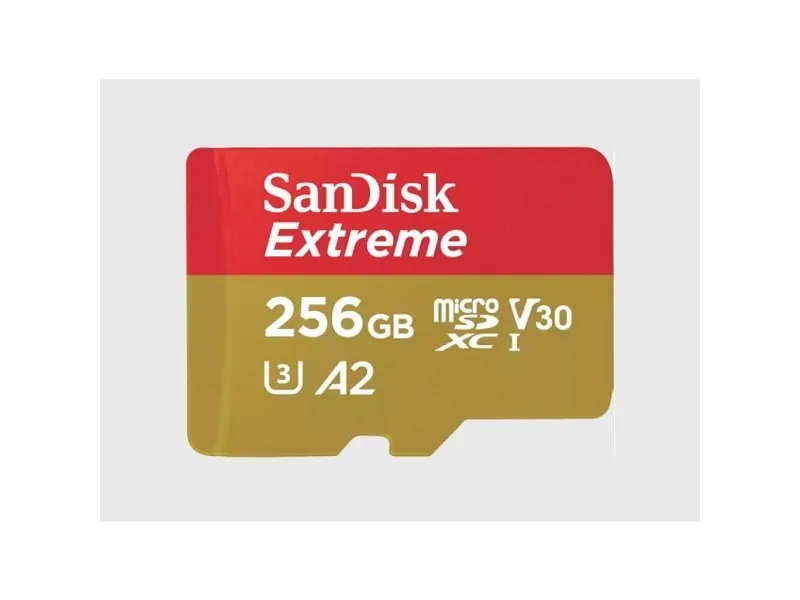 SanDisk Extreme - Flashhukommelseskort (microSDXC til SD adapter inkluderet) - 256 GB - A2 / Video Class V30 / UHS-I U3 / Class10 - microSDXC UHS-I