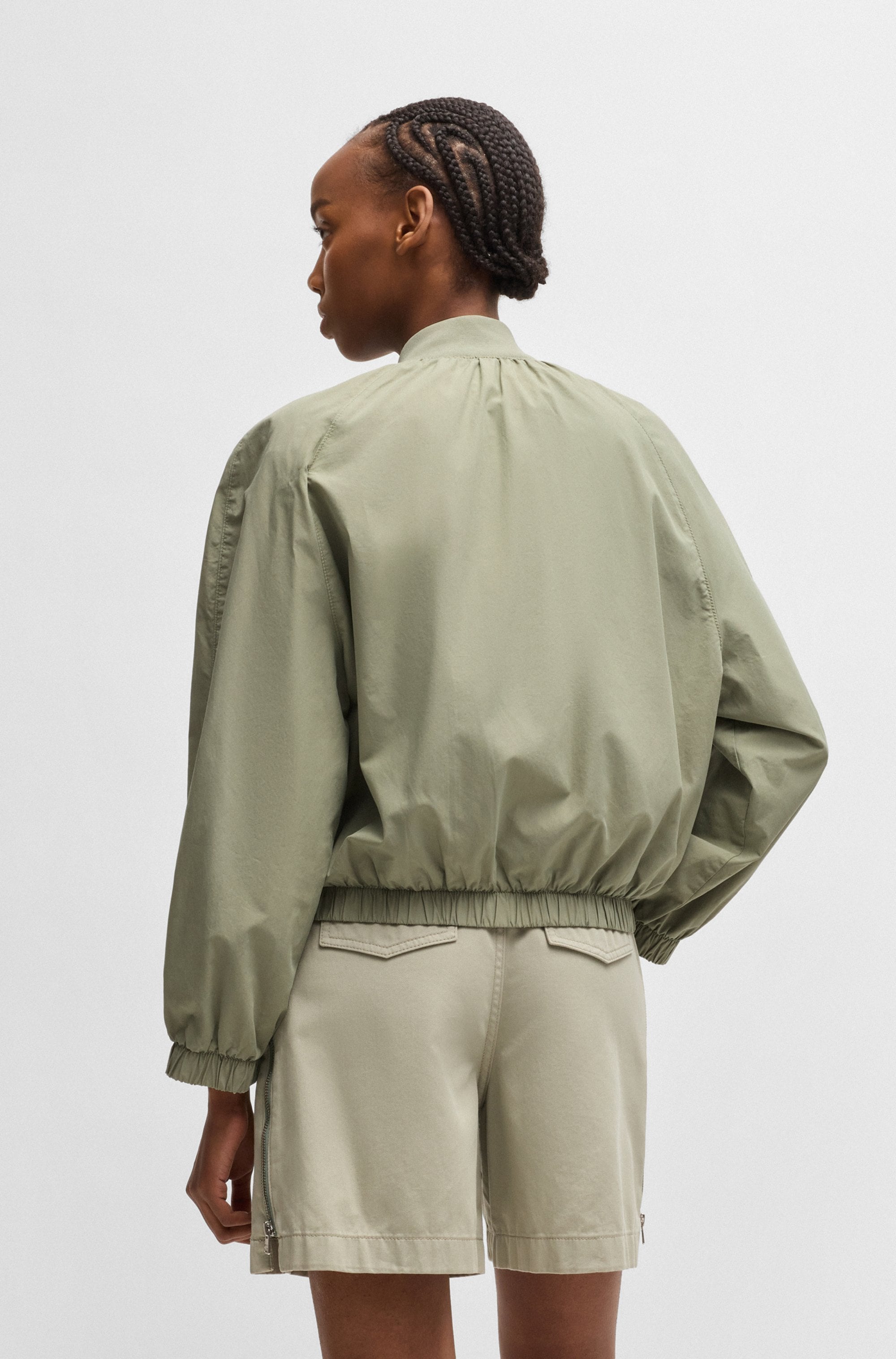 HUGO Blue Kurzblazer »Asata«, mit Raglanärmeln Bomberjacke Bomber