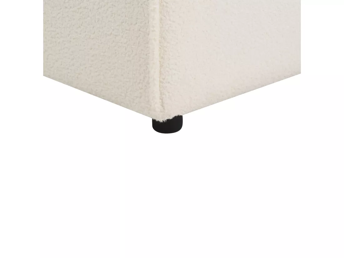 Divan côté droit pour canapé bouclé blanc APRICA
