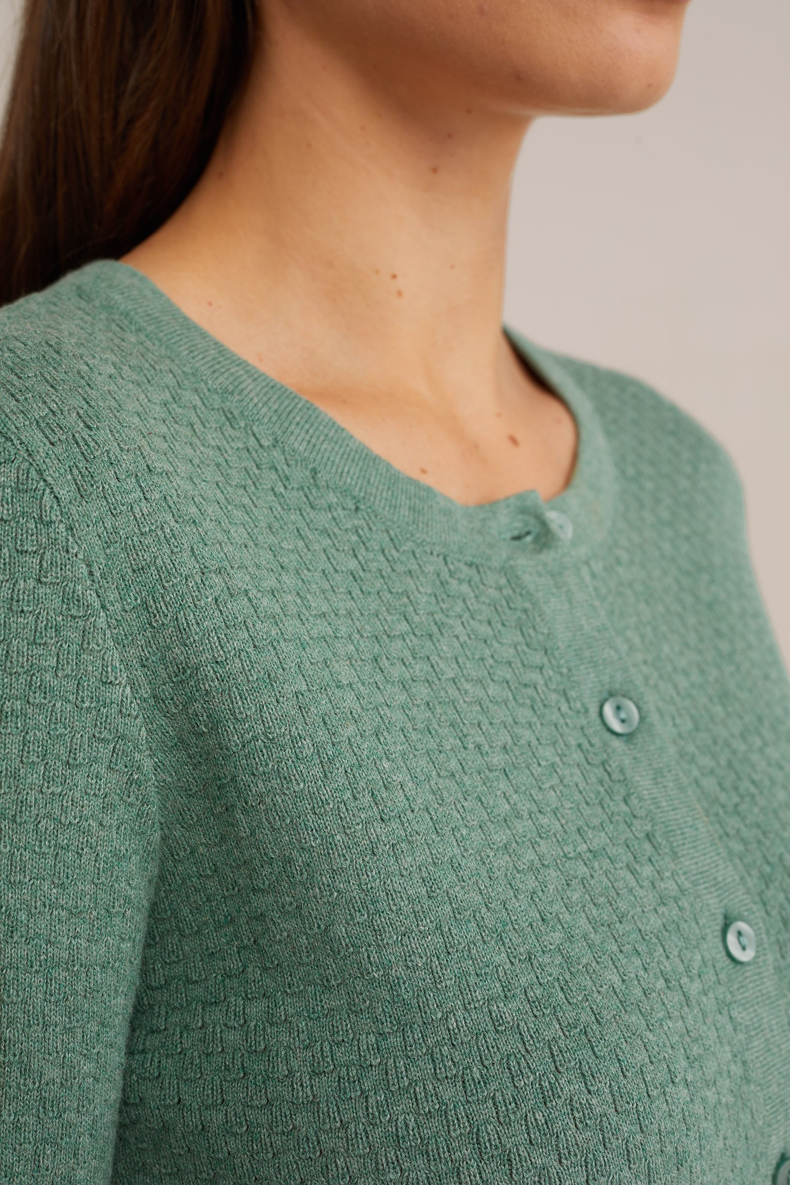 vest met structuur WE Fashion Pastelgroen