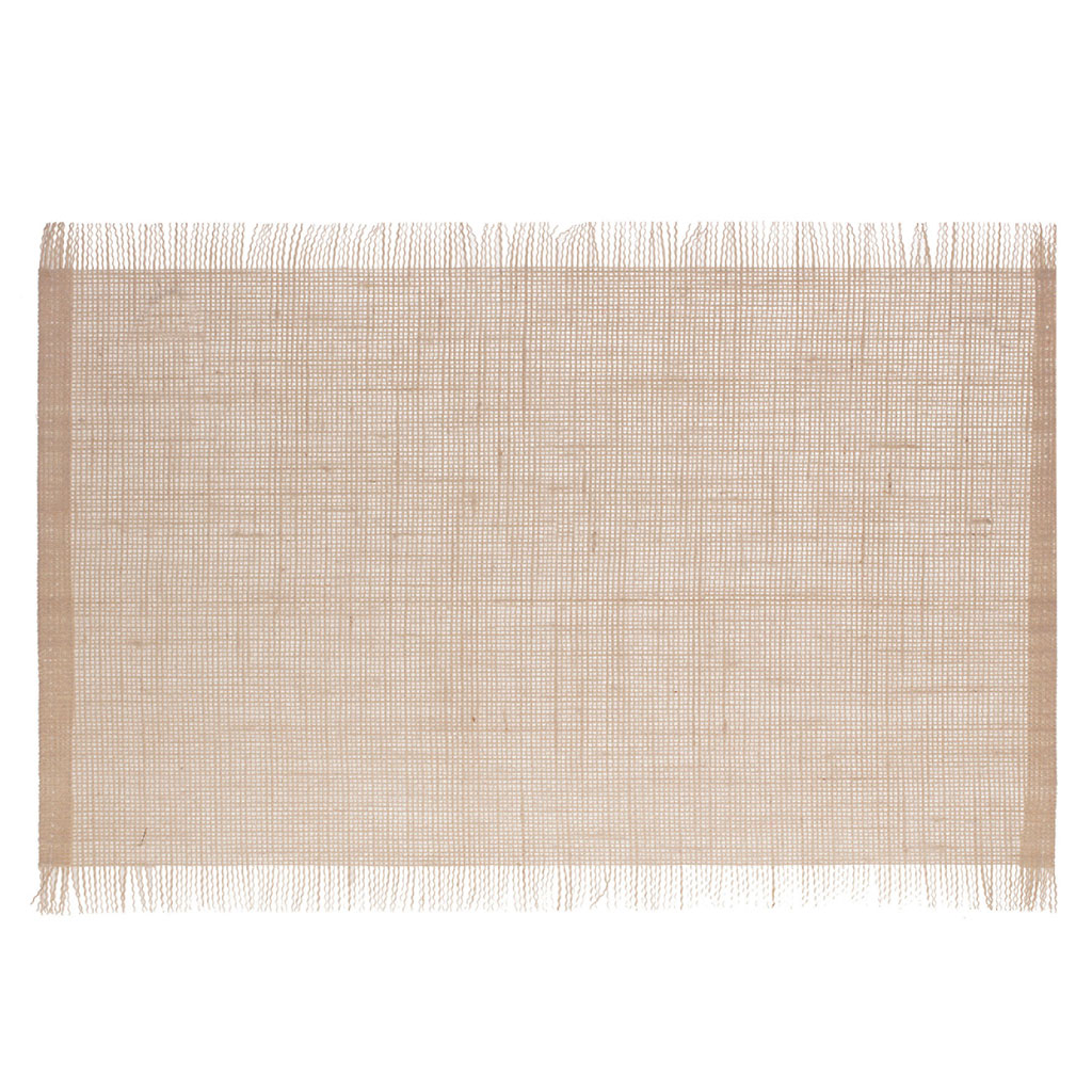 Set de table à franges plastique naturel 30x45cm