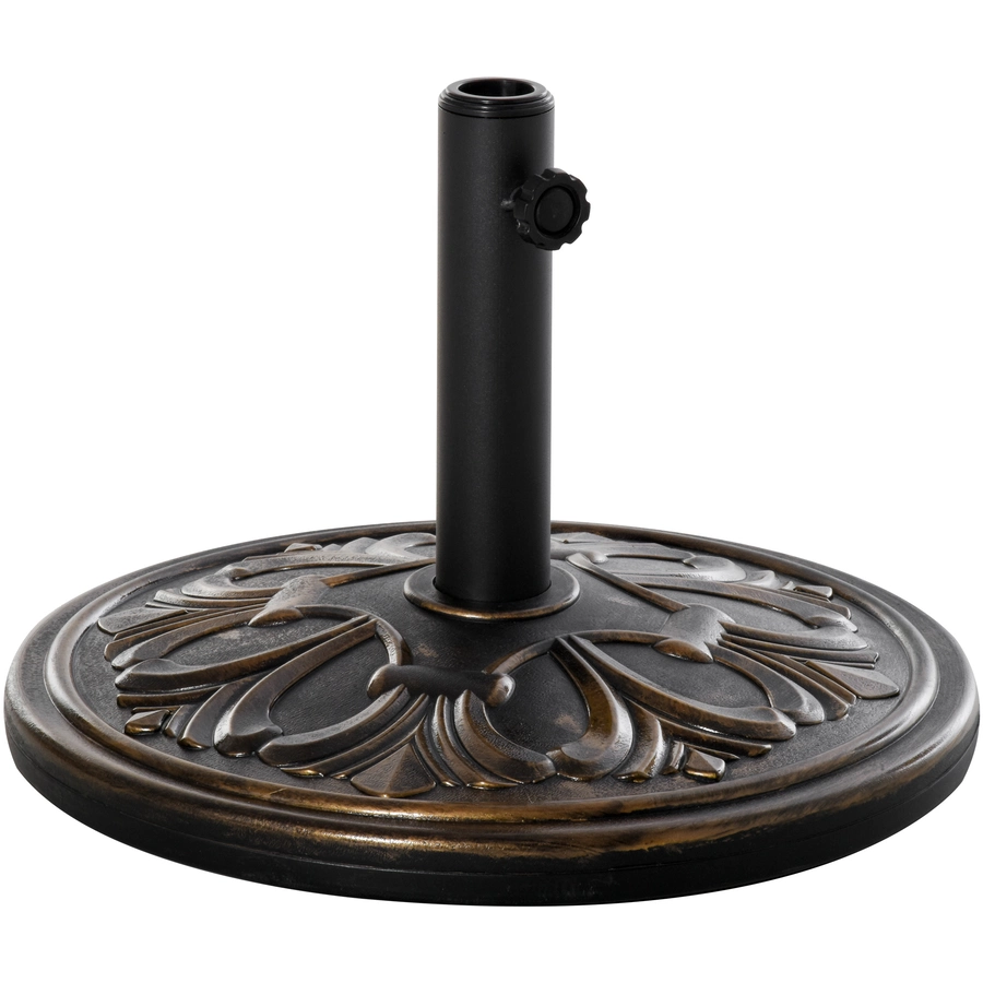 Outsunny Sonnenschirmständer mit 3 Adapterhülsen bronze