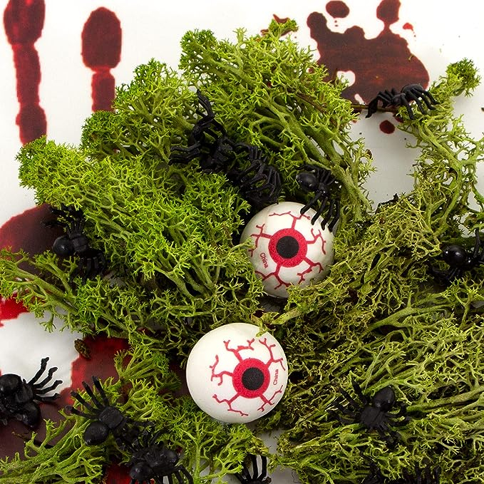 (50er Set) Mini Halloween Deko Spinnen Grusel Party Tischdekoration - Schwarz