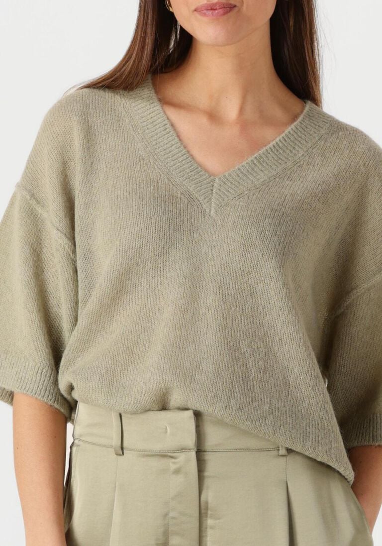 groene dante6 trui talya v-neck sweater
