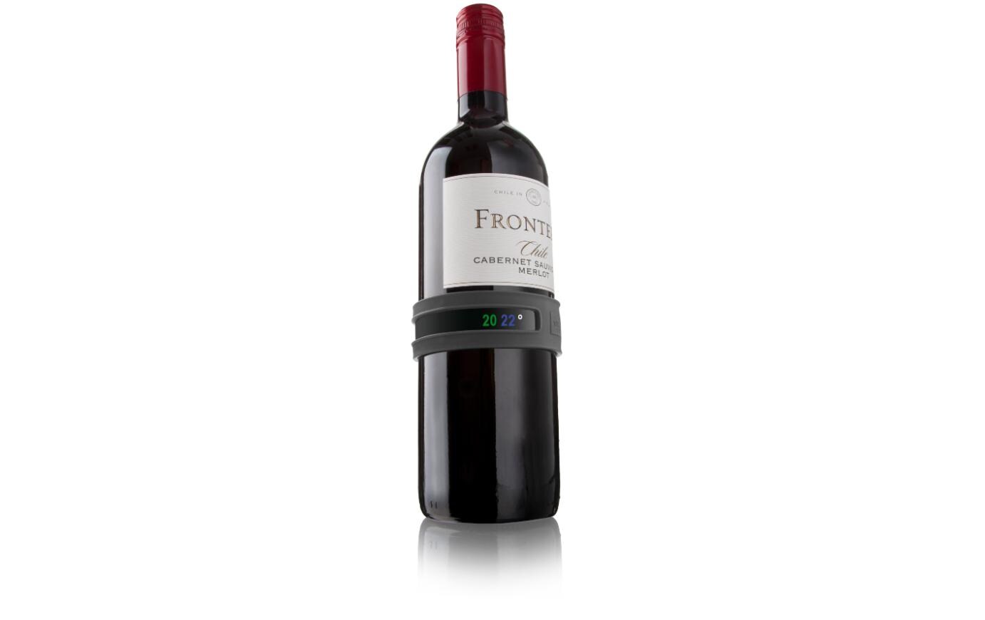 Weinthermometer Wine SnapAccessoire für Weinliebhaber, schwarz