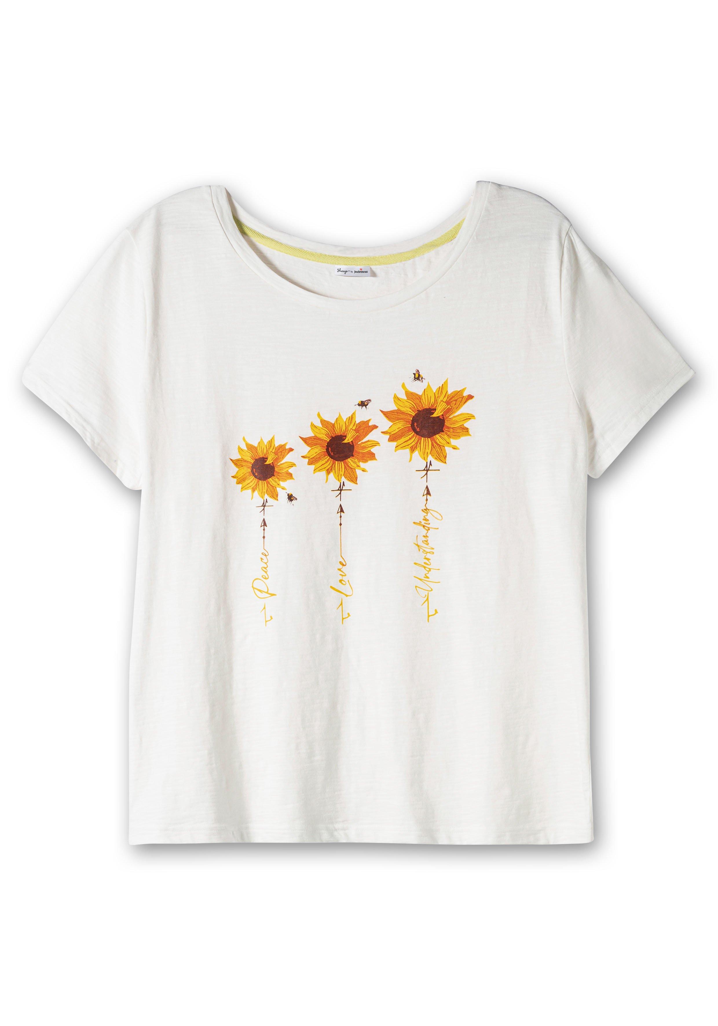 Shirt mit platziertem Blumendruck