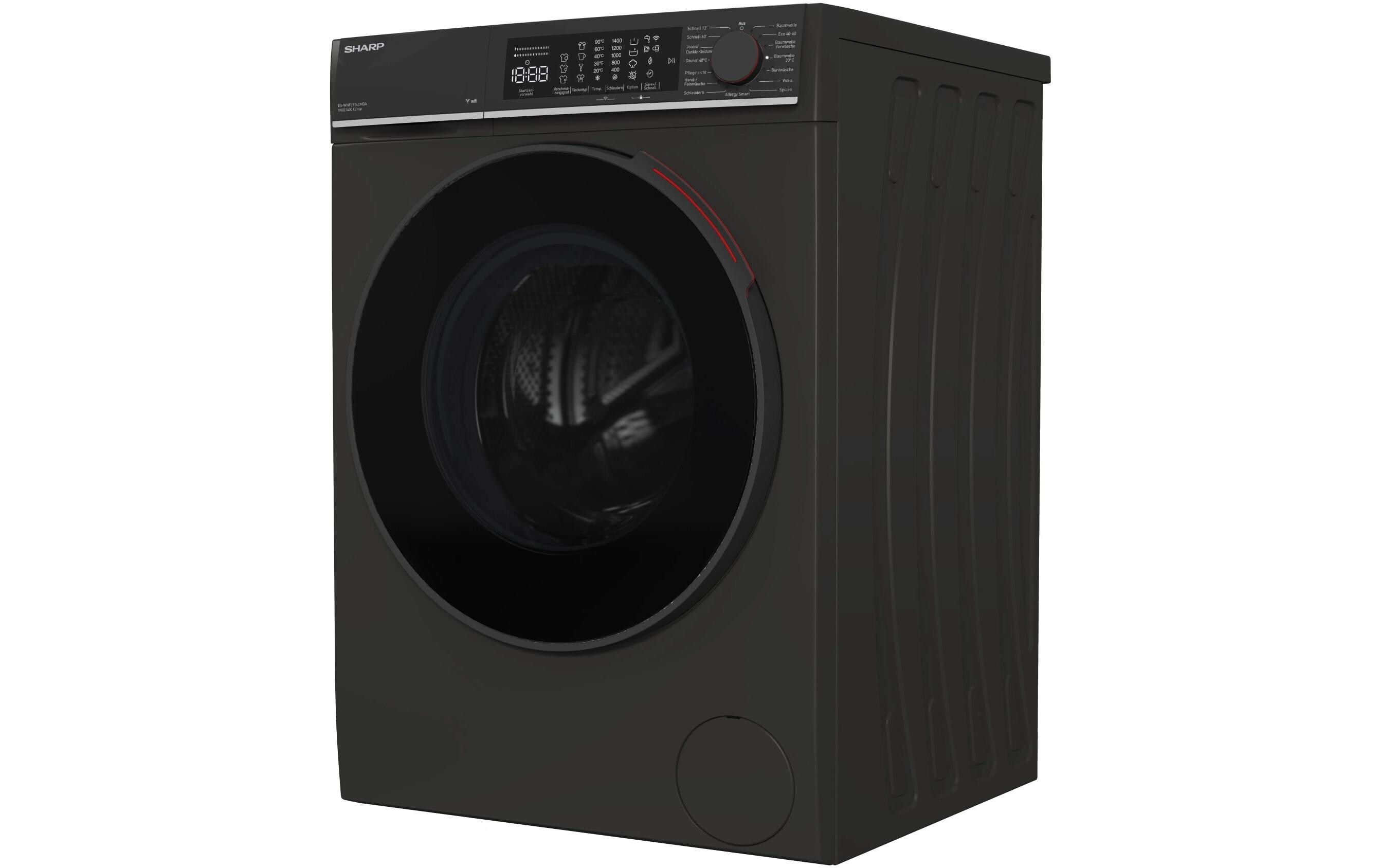 Waschmaschine ES-WNFL914CMDA-DE Links<br>Frontloader mit 9 kg Ladekapazität