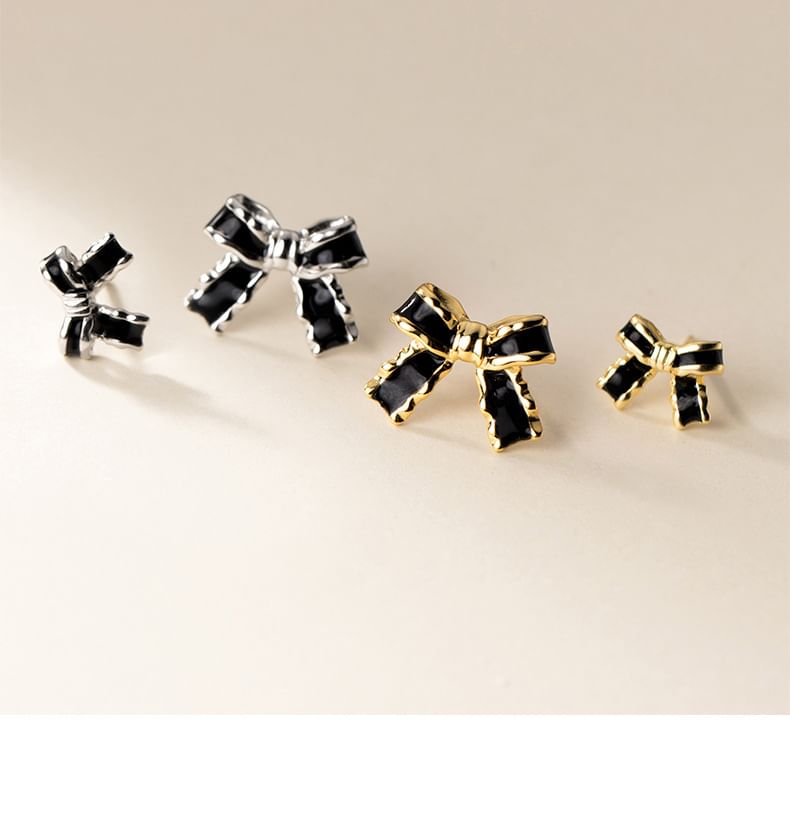 A'ROCH - 925 Sterling Zilveren Strik Oorbel