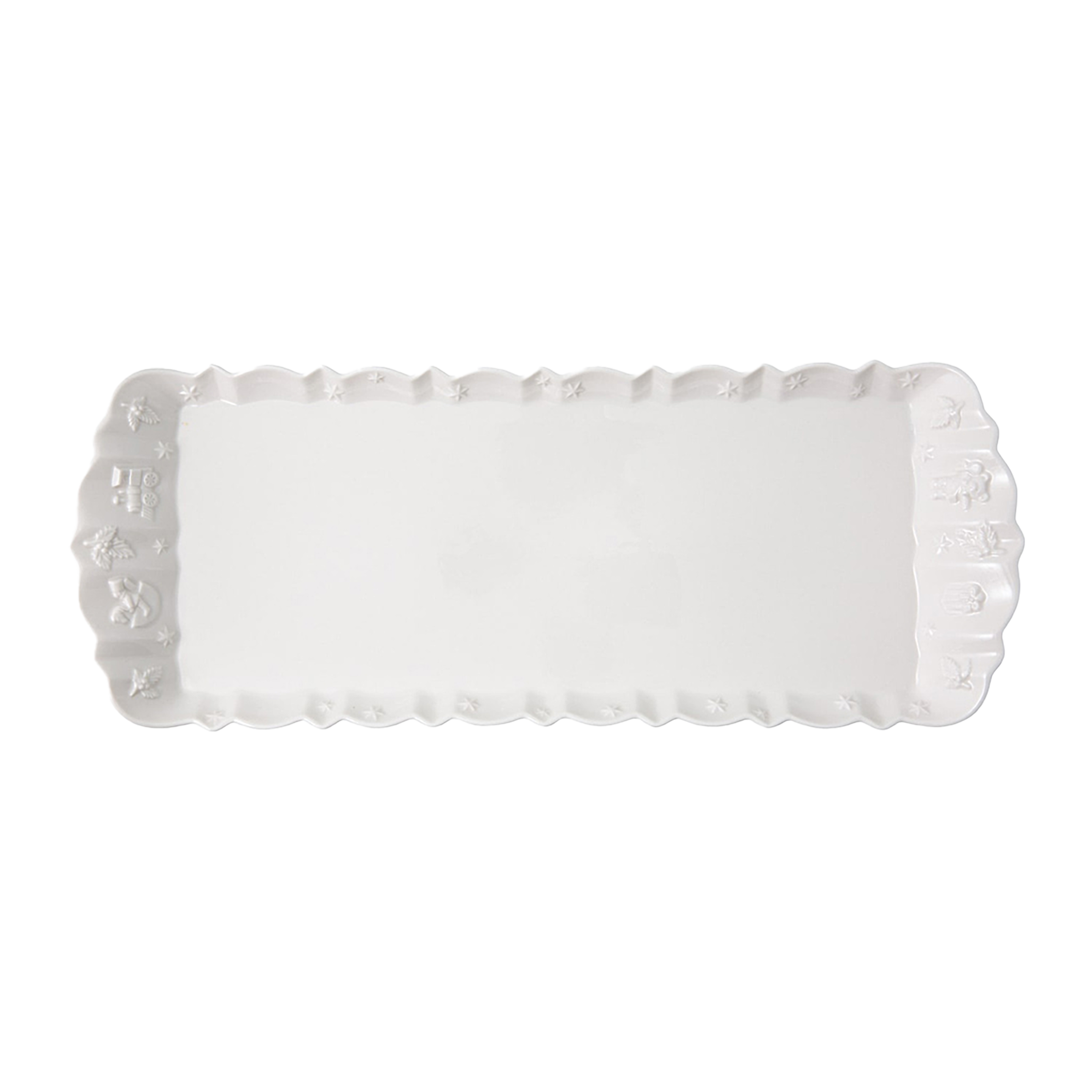 Toy's Delight Royal Classic Cake plate White, 15.8'' x 6.3'', Premium Porcelain