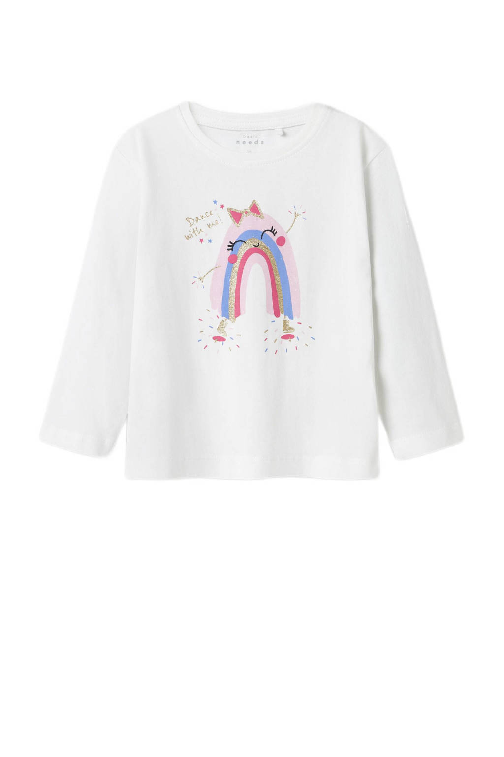 NAME IT longsleeve NMFVEEN - set van 2 roze/wit