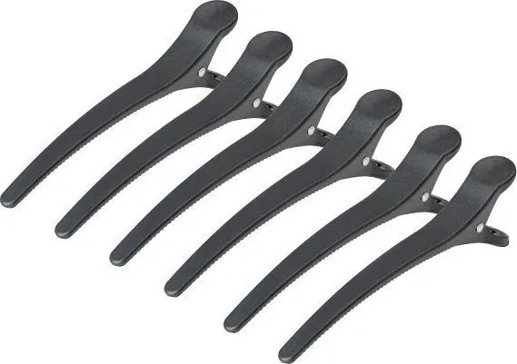 Activeshop Frisørklemmer Toni&Guy E-32 6 stk. 11,5 cm sort