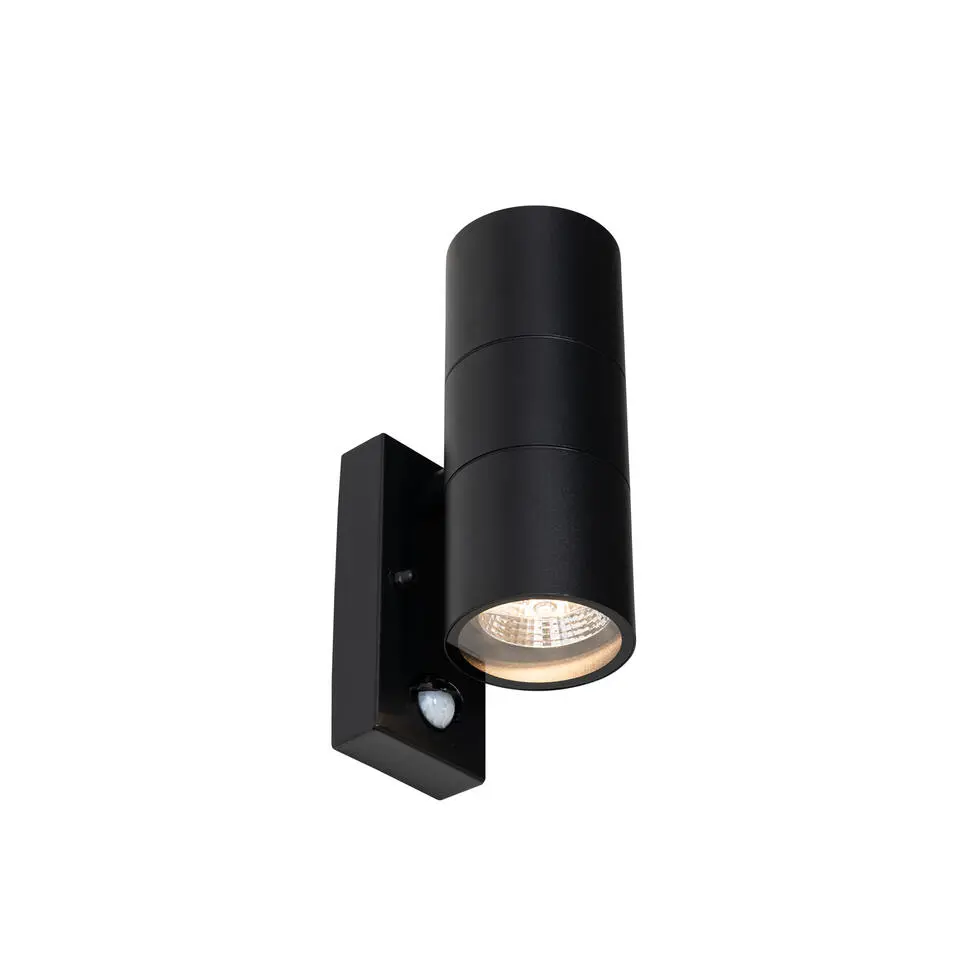 Qazqa buitenlampen met sensor duo zwart gu10