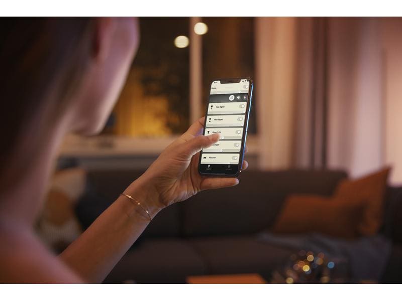 Philips Hue Leuchtmittel White Ambiance E27 Viererpack 4 x Per Bluetooth steuerbares Hue E27-Leuchtmittel