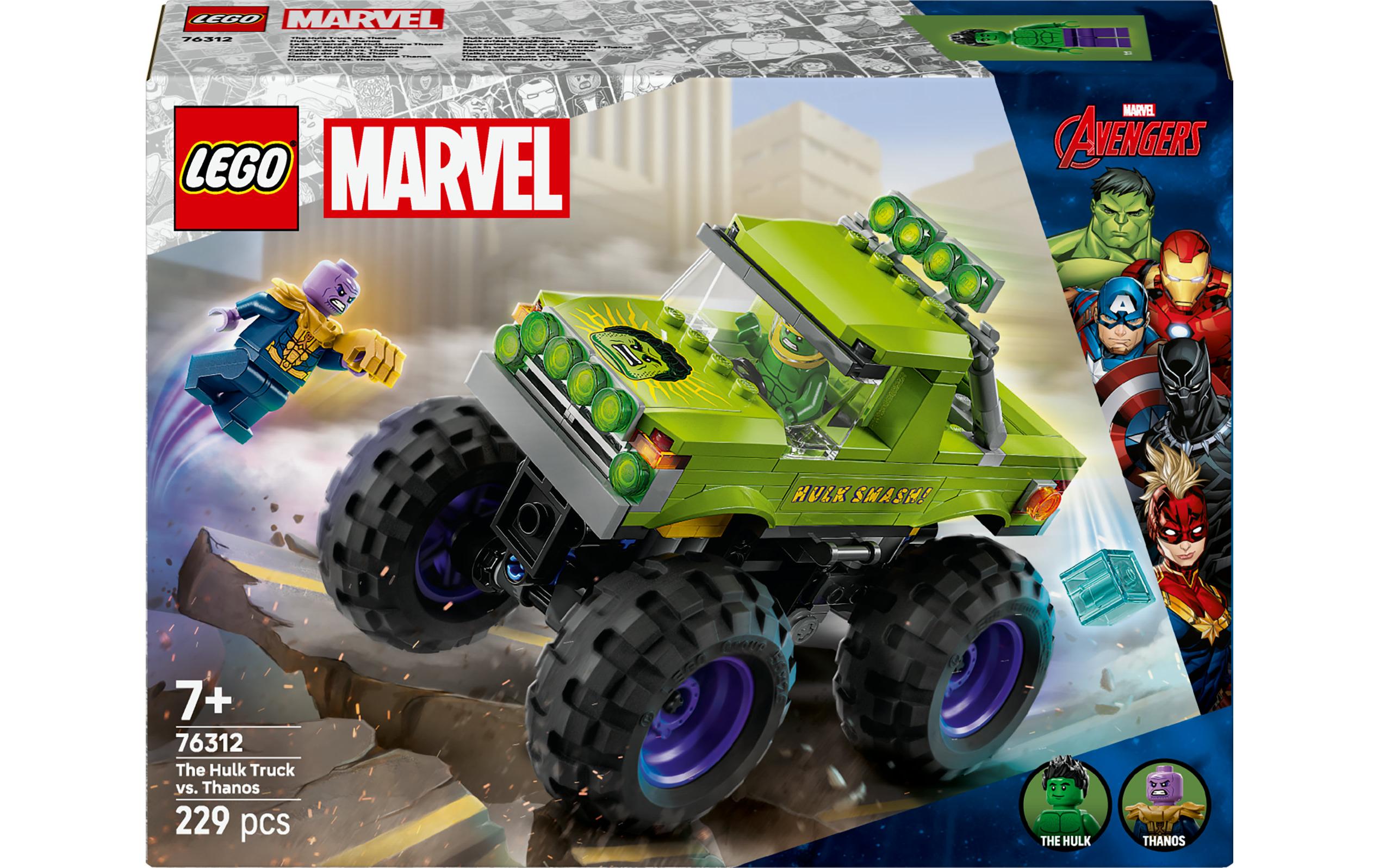 Marvel Hulk-Truck vs. Thanos 76312Marvel Monstertruck mit dem Hulk und Thanos