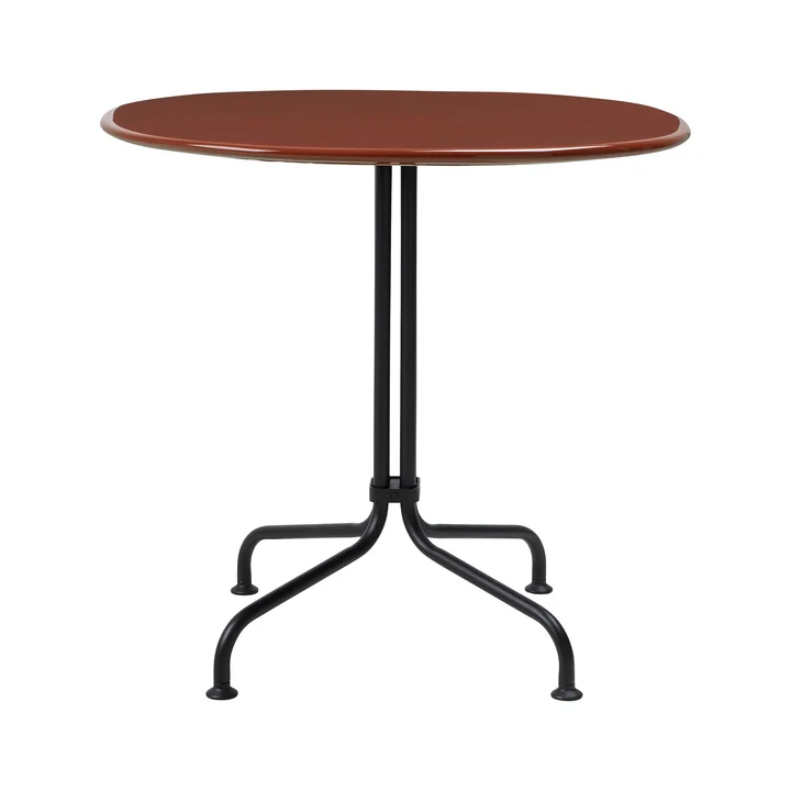 Gubi - Carmel Bistroesstisch, 75 x 75 cm, schwarz / rock red