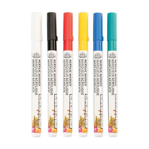 Royal & Langnickel® ACRYLIC MARKER – 6er Set