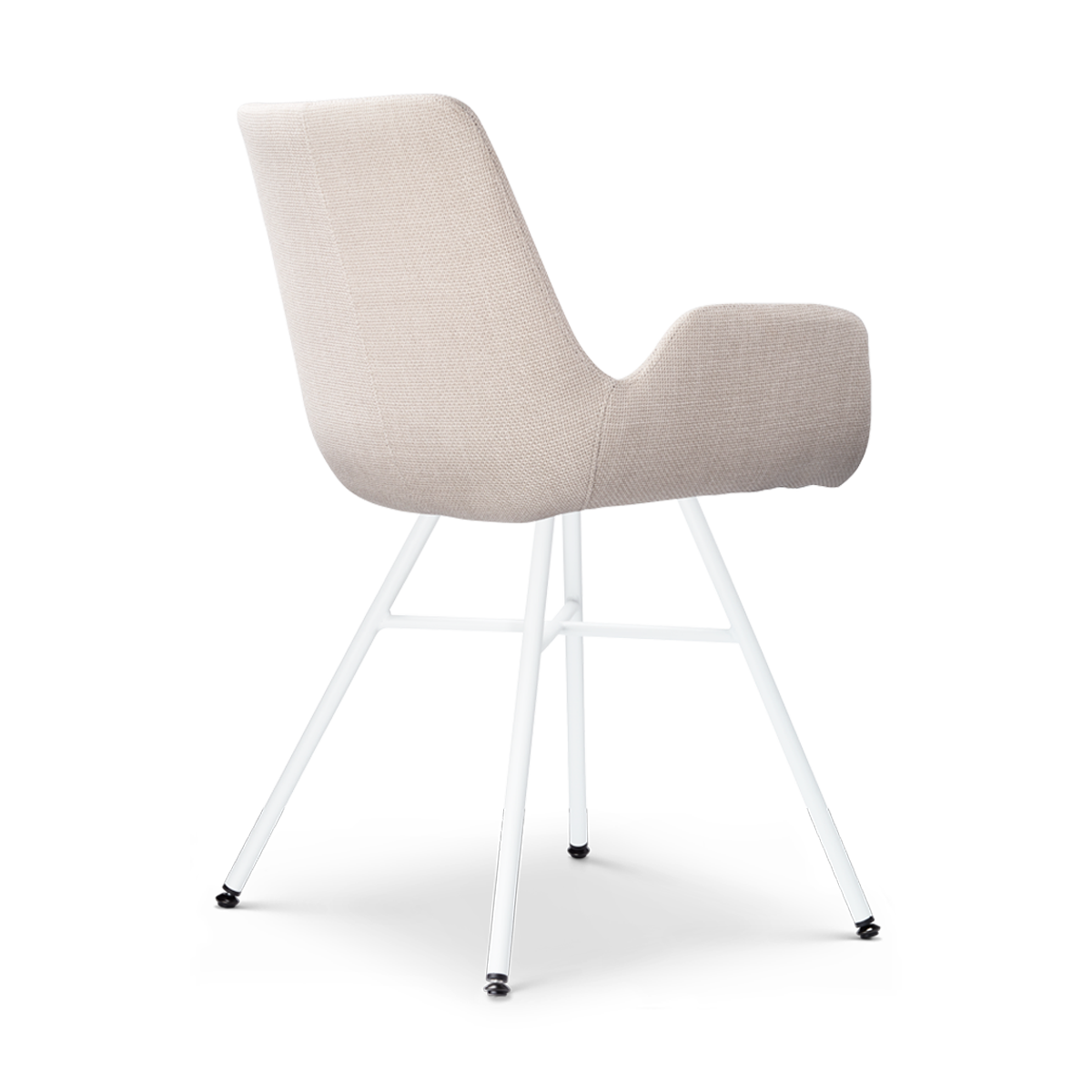 Eetkamerstoel Noa-Eef beige - wit onderstel