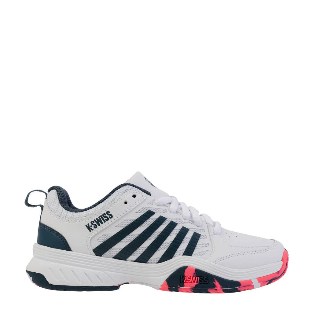 K-Swiss Court Express 2tennisschoenen wit/donkerblauw/oranje