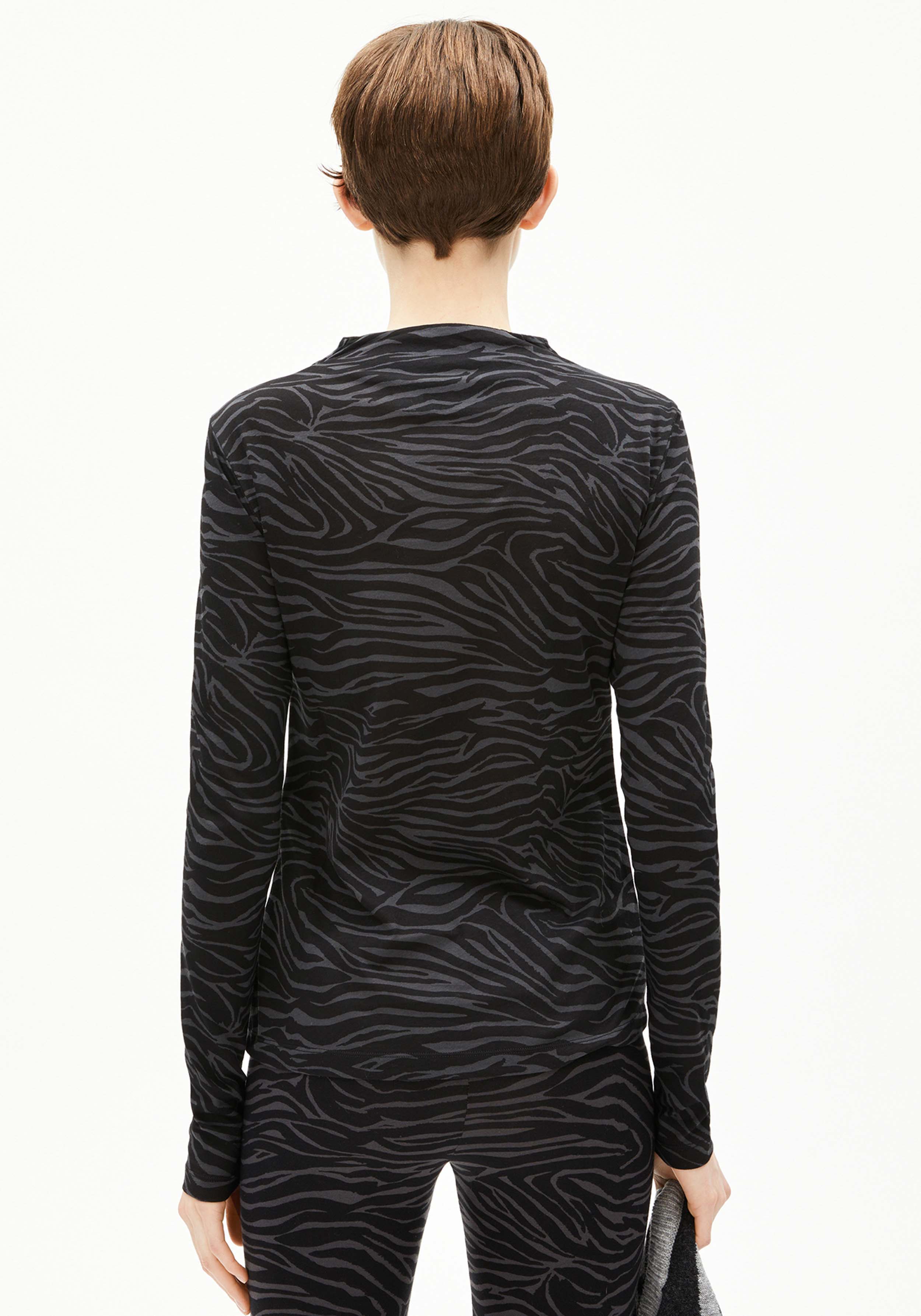 Armedangels Longsleeve Calunaa Zebraraa Black
