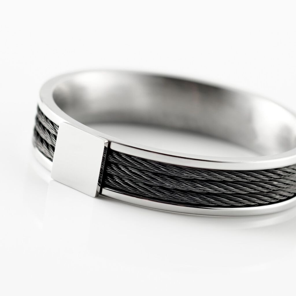 Bague Gaetane Acier Blanc
