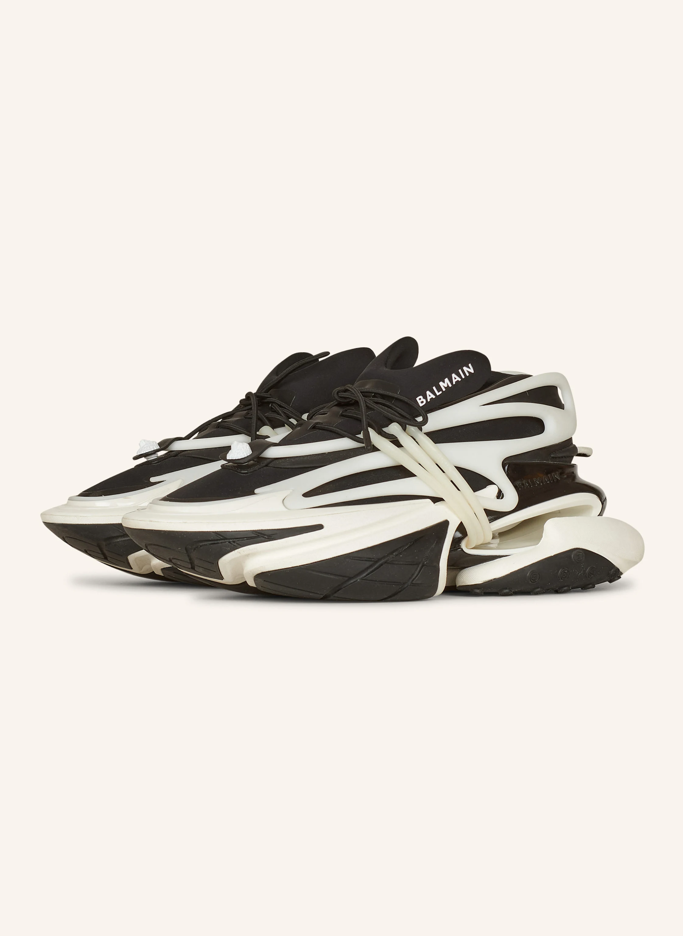 BALMAIN Low-Top-Sneakers Unicorn aus Neopren und Leder