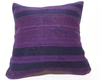 Kussen kelim Vintage Purple stripe 50x50