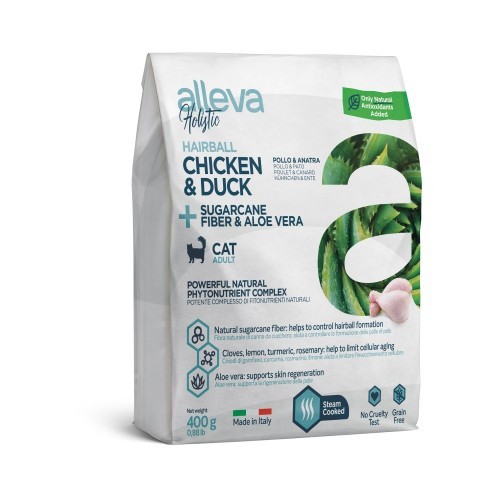 Ração Alleva Holistic para Bolas de Pelo em Gatos