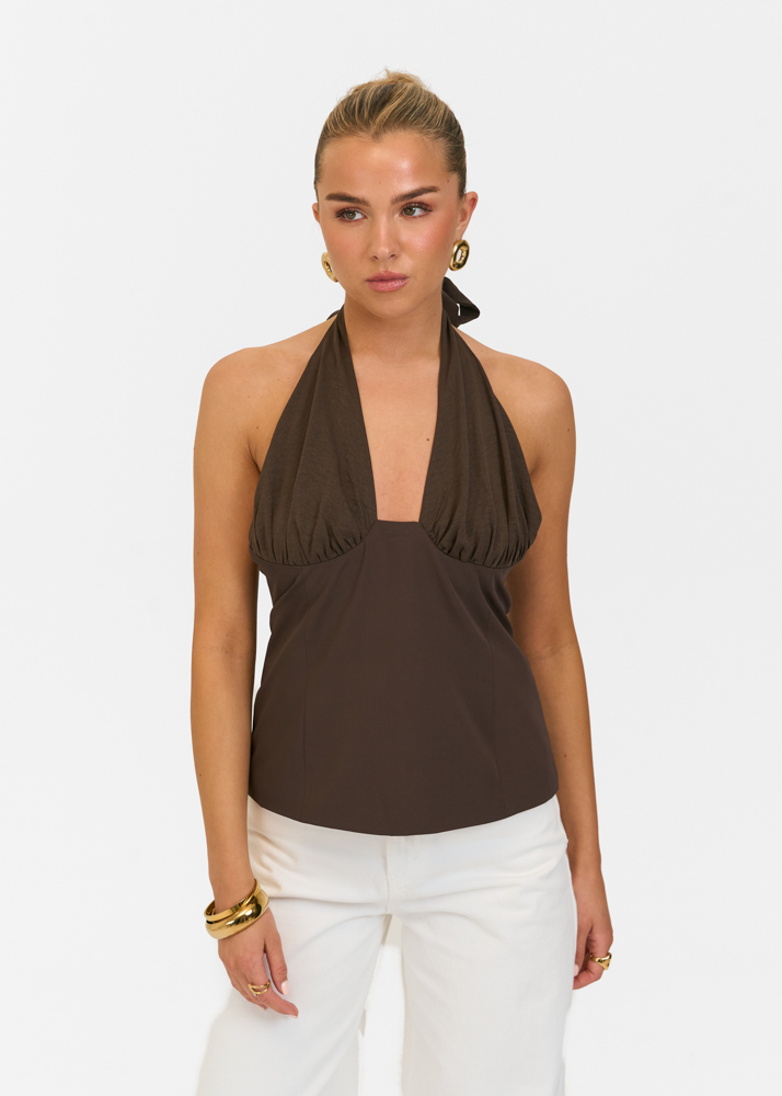 Roos top choco bruin