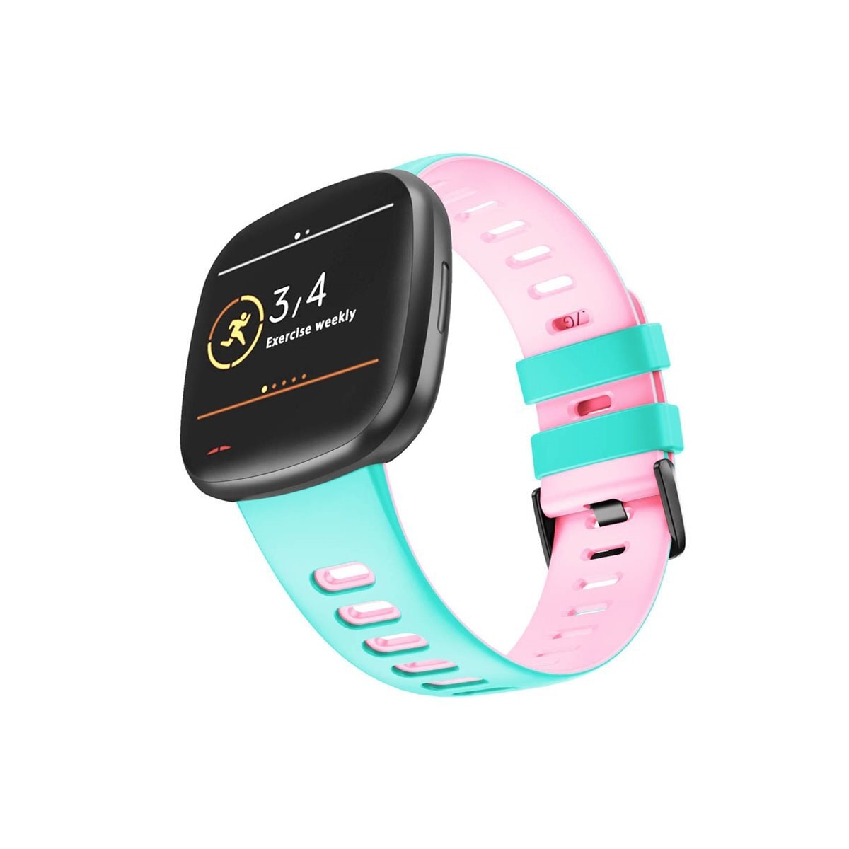 Twin Sport armbånd Fitbit Versa 3 - Mynte/rosa