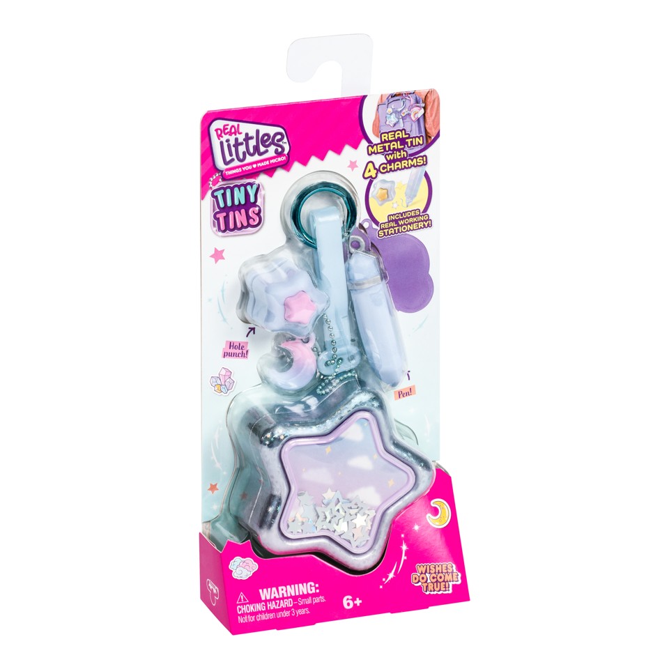 Real Littles Mini dåser med charms af skoleredskaber - Clip on Playset