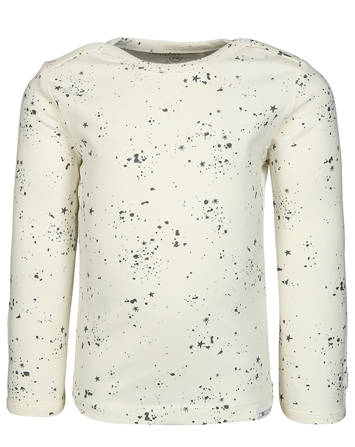 Langarmshirt GALE – AOP in off white