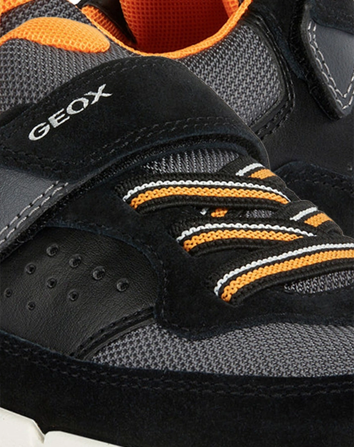 Klett-Sneaker FLEXYPER in black/orange
