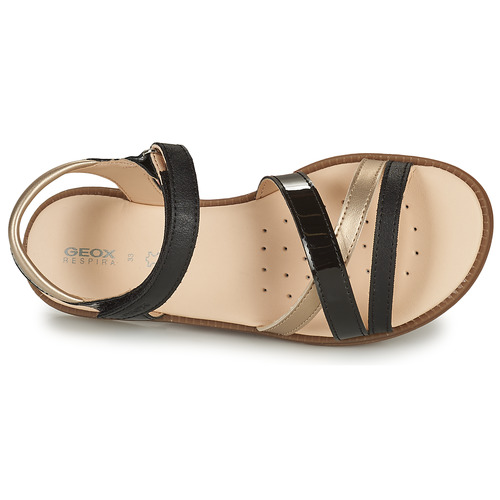 Geox - SANDAL KARLY GIRL - Noir / Doré