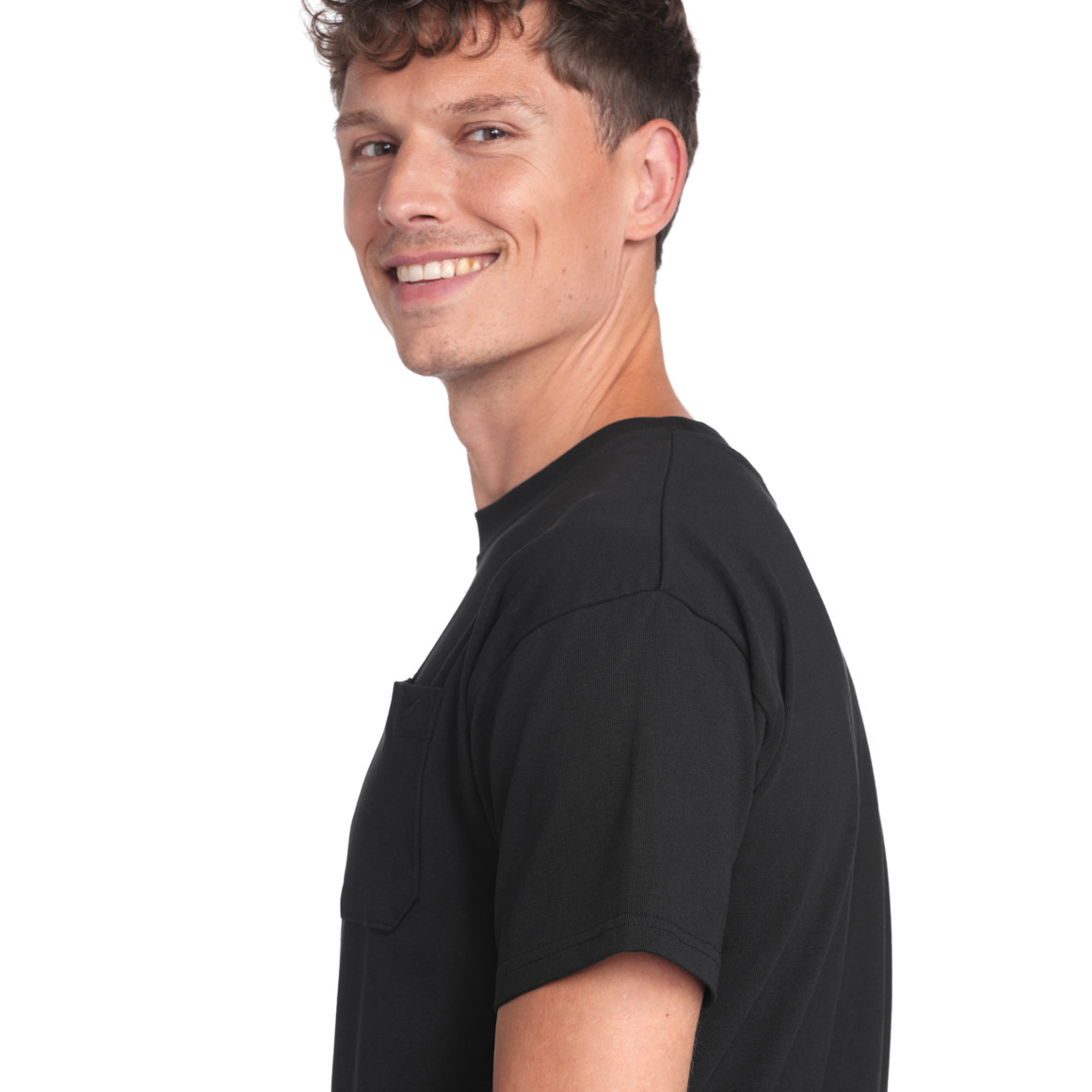Jonas Nielsen Herren T-Shirt mit Brusttasche schwarz