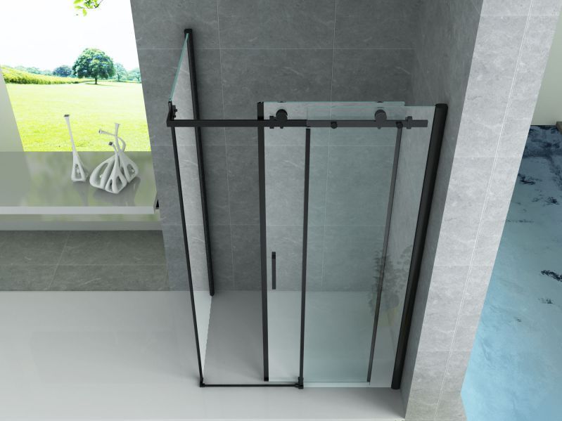 Sanigoods - Onno - Douchecabine - Zwart Mat - 120x90x195cm - Schuifdeur