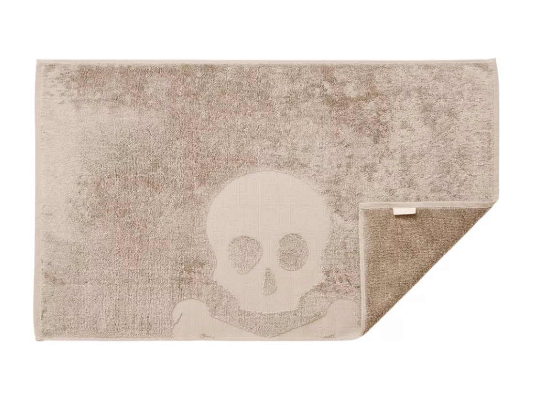 Tapis de bain Skull 50x80cm 100% Coton 750GSM beige Scalpers Home