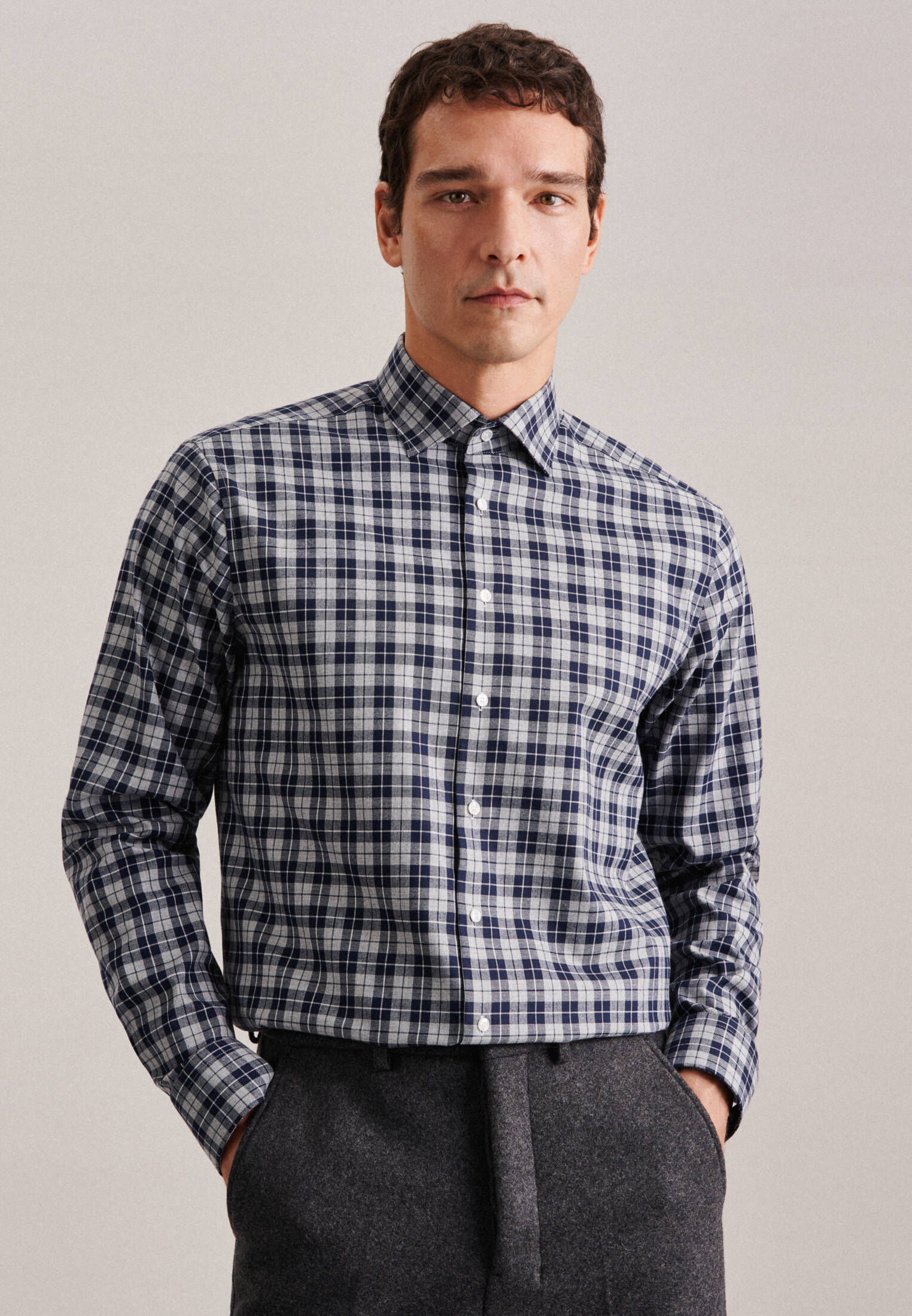Seidensticker| Herren Flanellhemd Regular