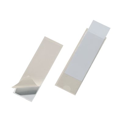DURABLE POCKETFIX - 10 Porte-étiquettes adhésives - 40 x 125 mm - transparent