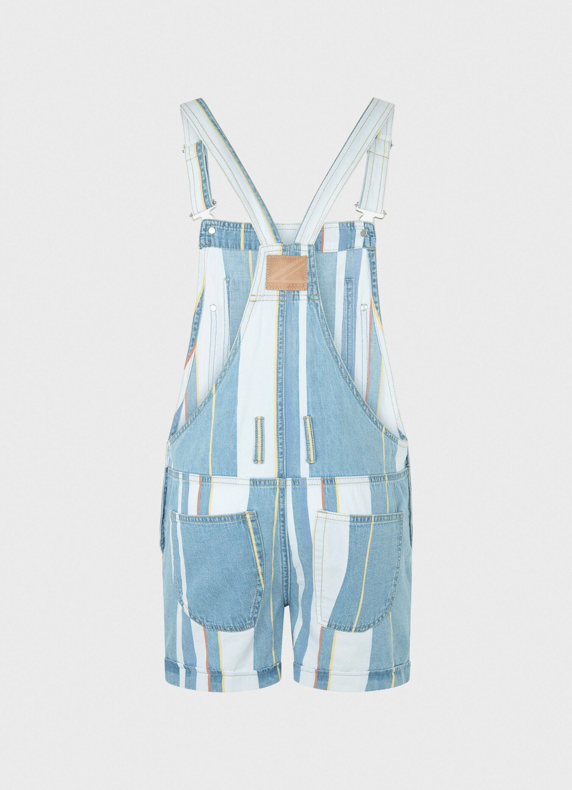 MACACÃO CURTO DE ALGODÃO JEANS - jeans
