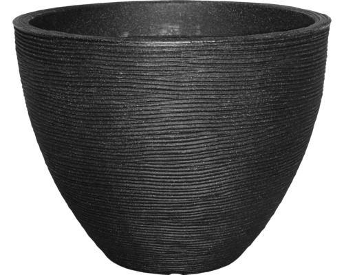 Geli plantenpot met groeven, kunststof, Ø 40 cm, H 31 cm, antraciet