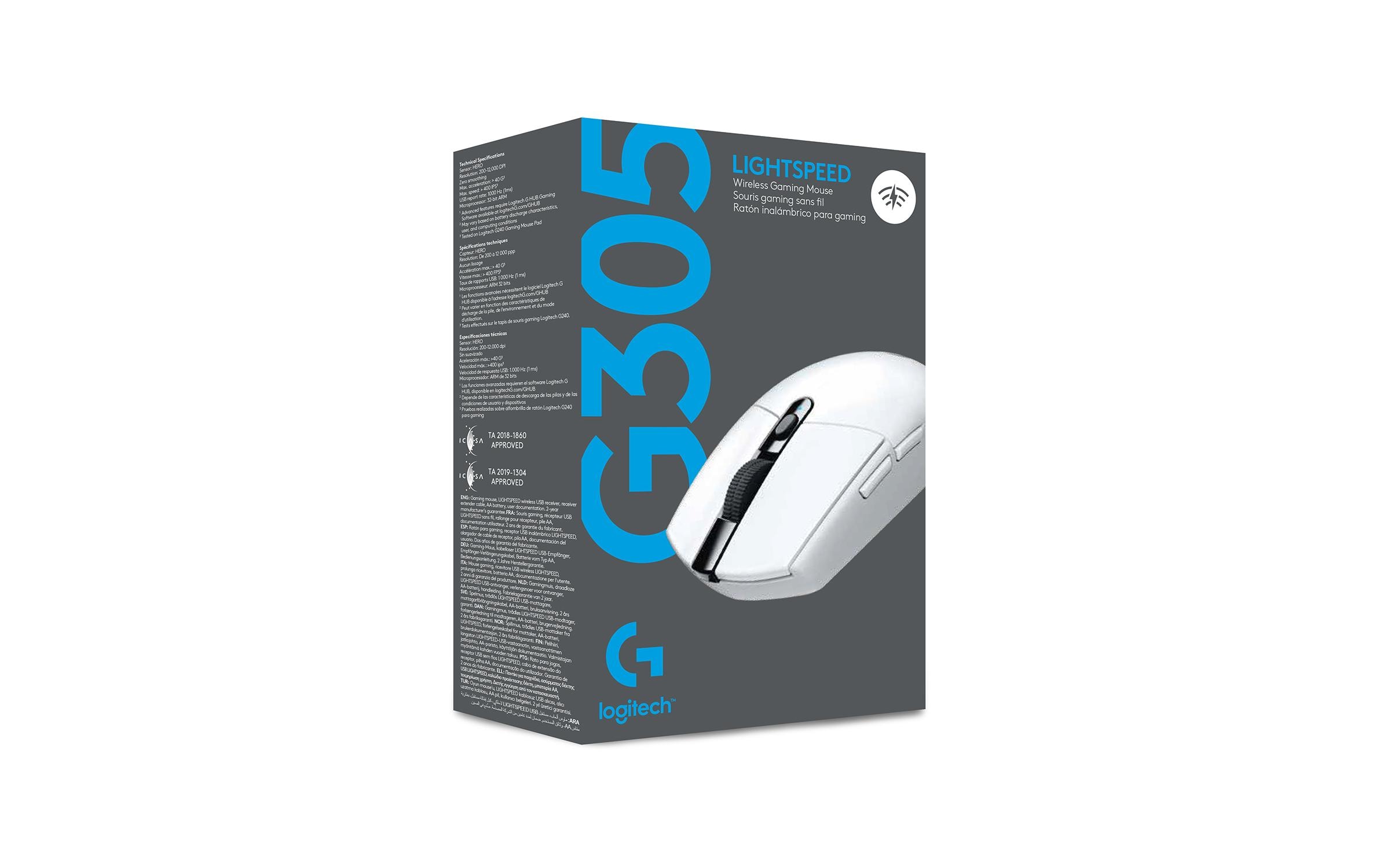 Gaming-Maus G305 LightspeedReaktionsschnelle, ausdauernde Wireless-Gamingmaus