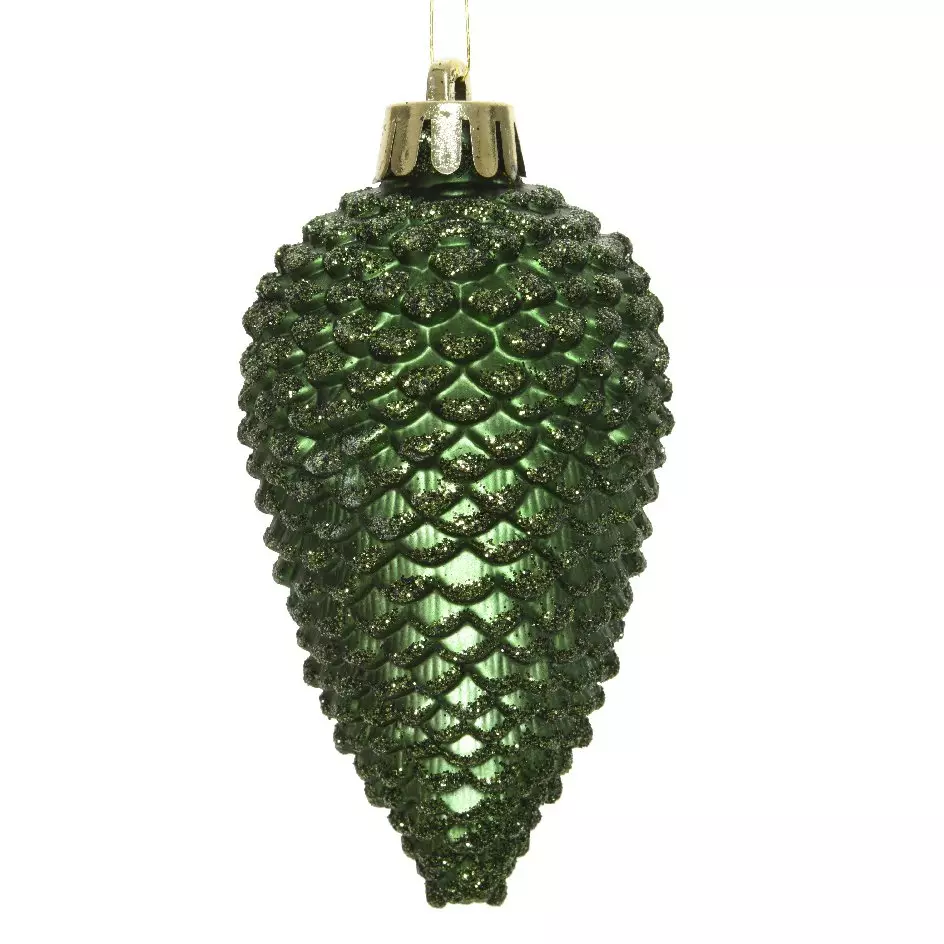 Lot de 6 pommes de pin à suspendre (H8 cm) Alpine Vert sapin
