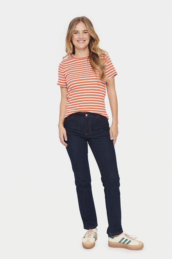 Saint Tropez AsterSZ SS Stripe T-Shirt Tigerlily