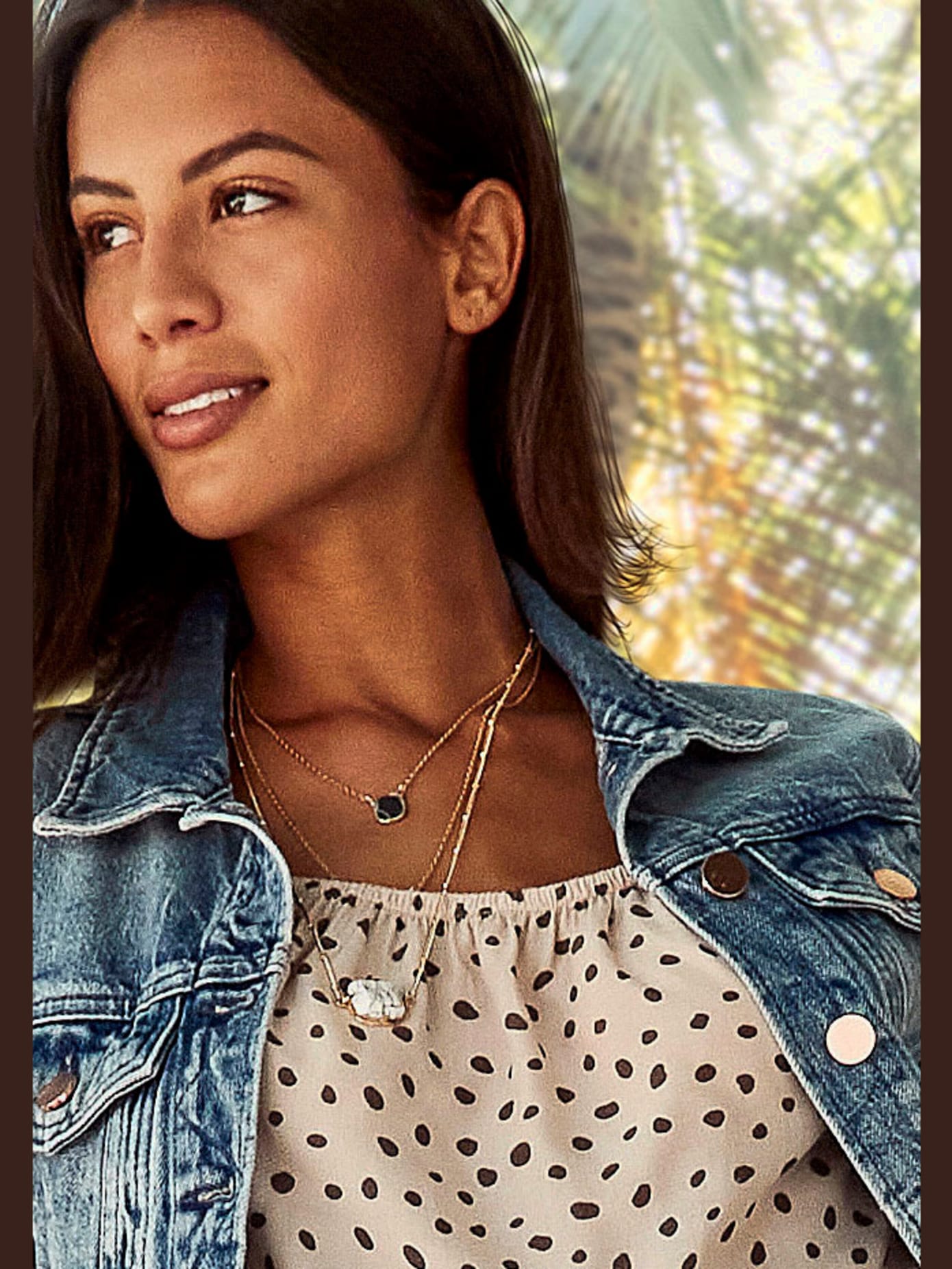 Chaîne avec pendentif collier à plusieurs rangées
