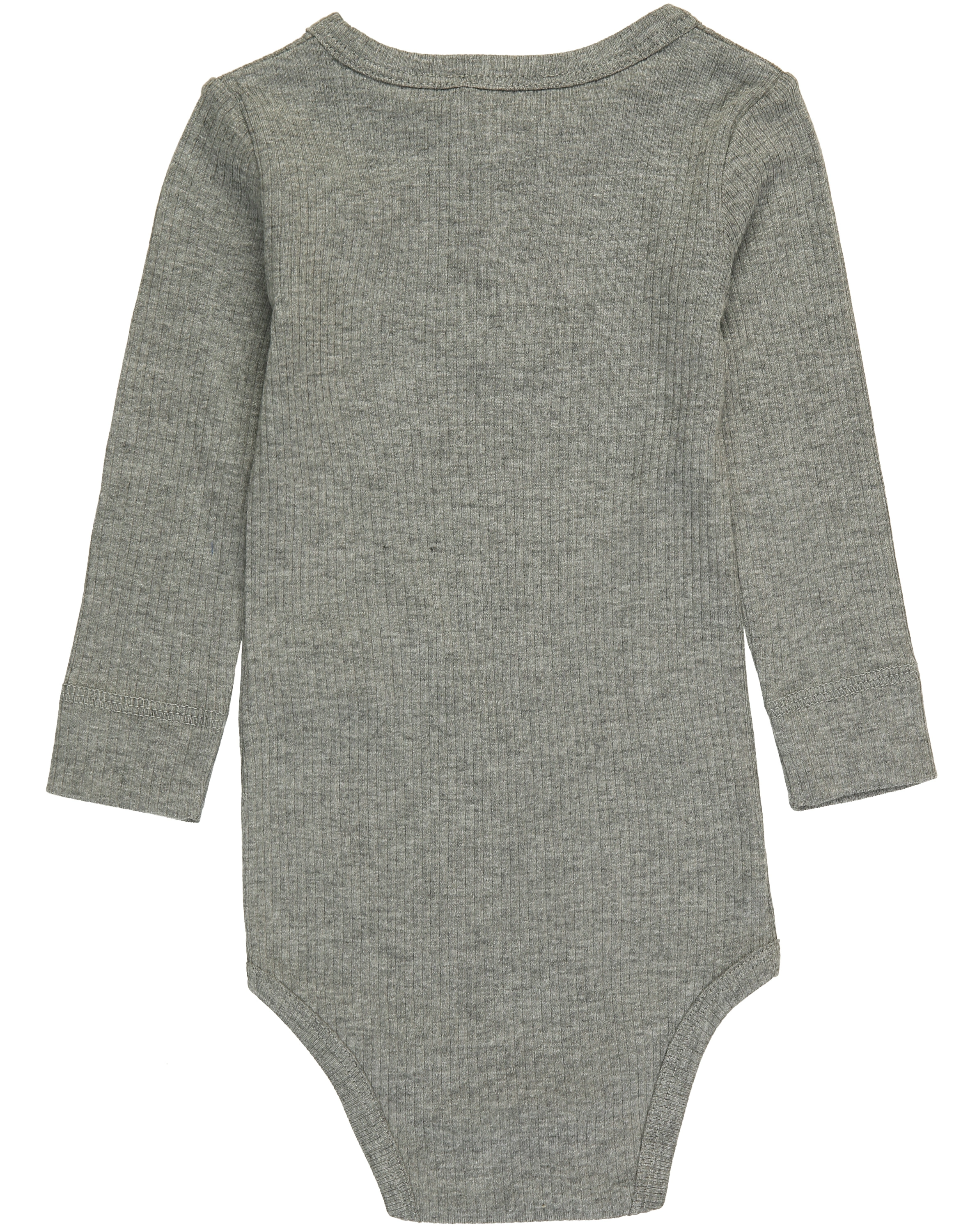 Langarmbody HENLEY in grey melange