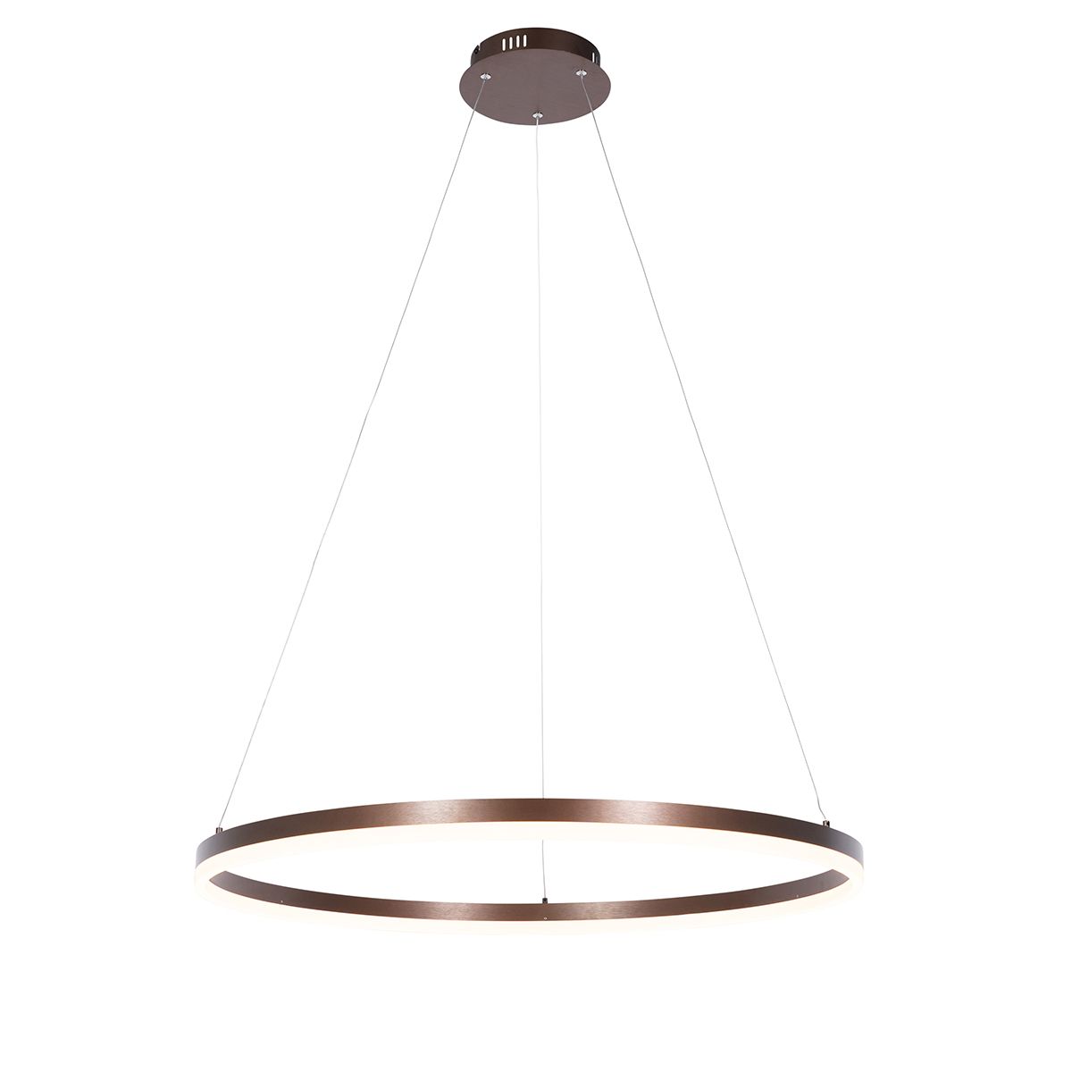 Hanglamp donkerbrons 80 cm incl. LED 3-staps dimbaar - Anello