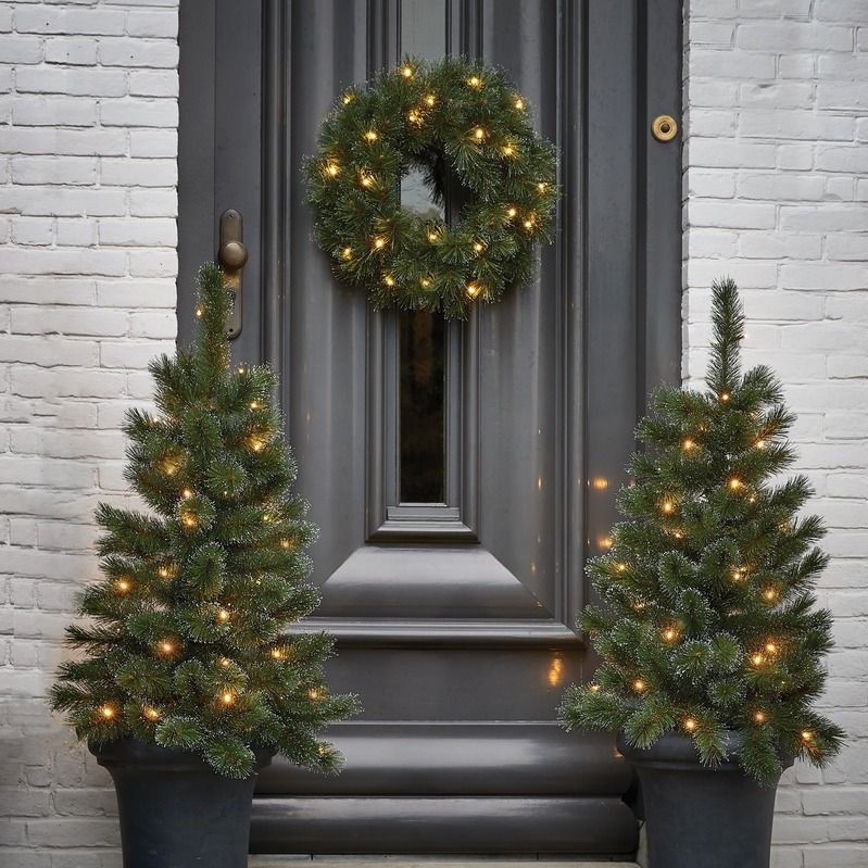 Black Box Kerstbomen met Kerstkrans set Glendon
