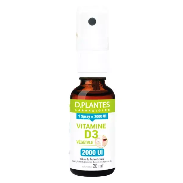 D.Plantes Vitamina D3 2000IU Spray Vegetal 20ml
