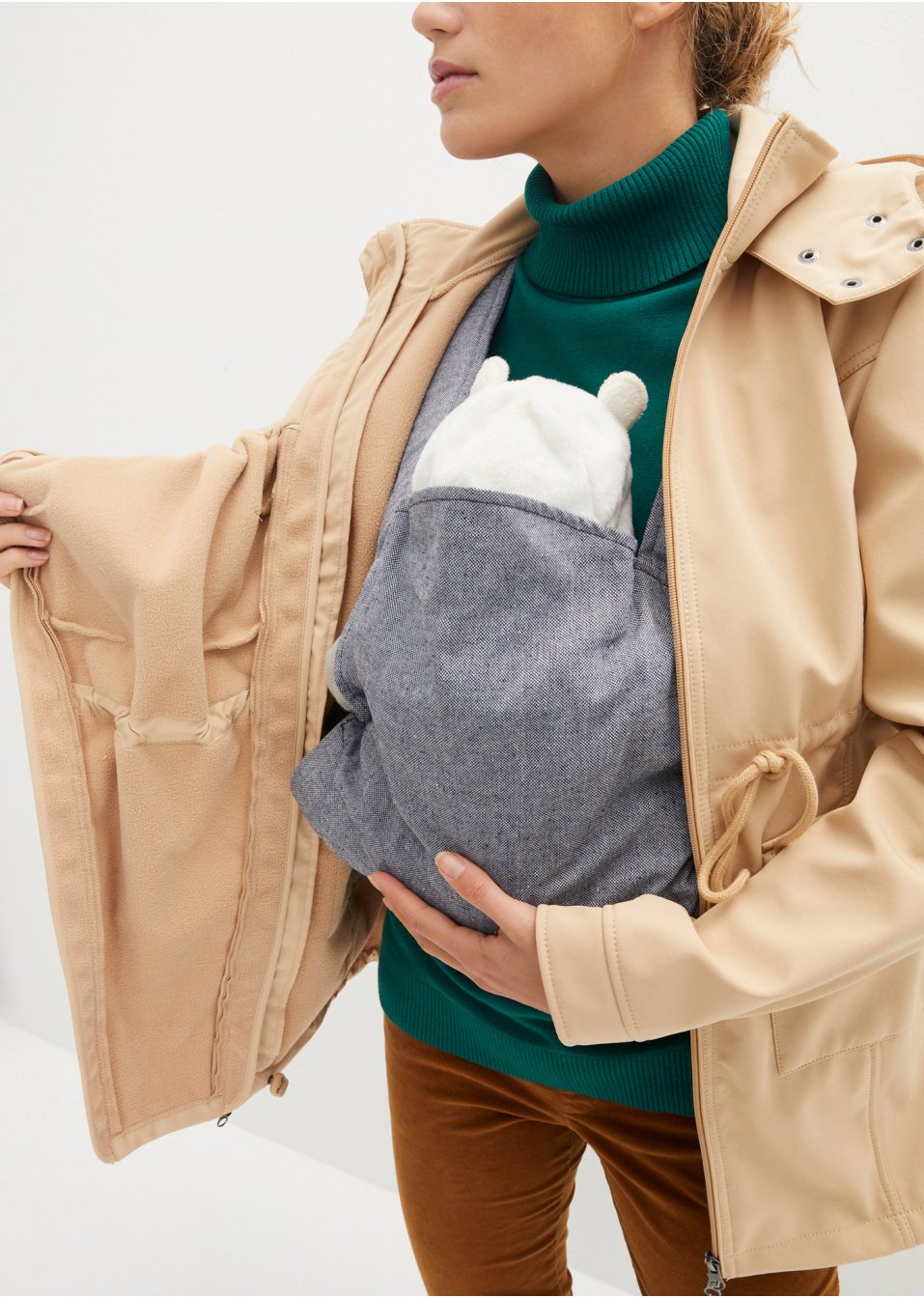 Parka de grossesse/portage softshell
