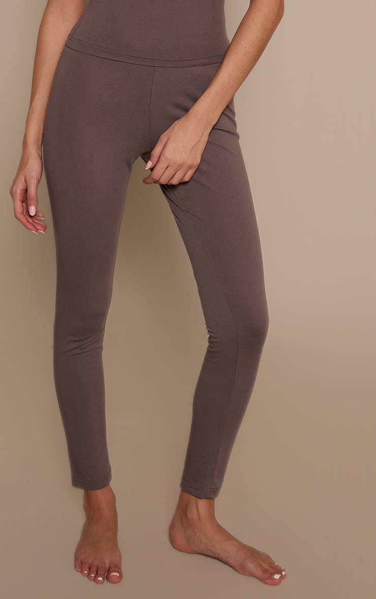 Charbon Legging Taille Haute En Coton